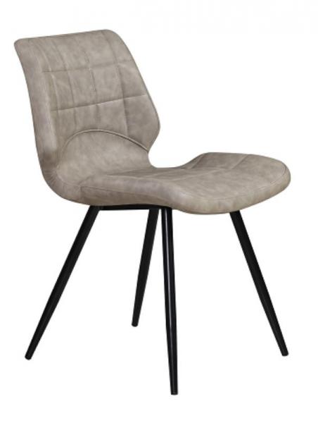 MF-8401 kárpitozott fémvázas szék fekete metal, világos szürke (vintage)