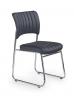 Rapid  rakásolható szék, króm,fekete textilbőr
