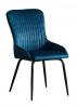 ASR 109 fémvázas kárpitozott szék, fekete láb, kék szövet