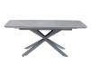 London S nagyobbítható asztal, fekete fém láb, szürke MDF lap, szinterezett kö rátét, 90x160/200 cm